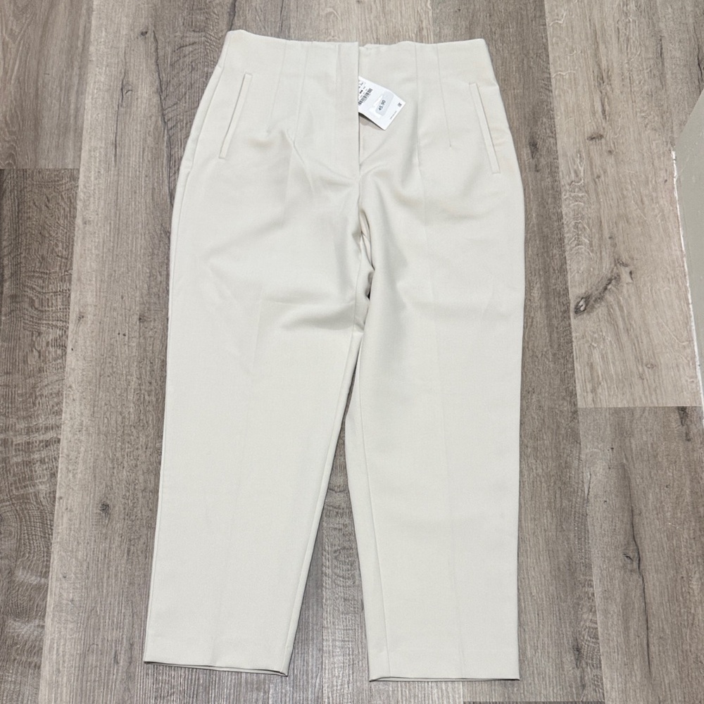 Zara Cream Women's Tuxedo Dress Pants
